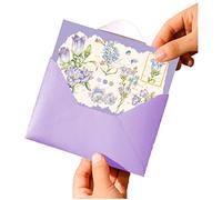 WeddHuis Carte Fleur- Fleur- Carte cadeau pour un anniversaire, retraite ou comme bon, Carte de vœux fleurs avec enveloppe