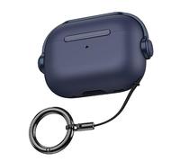 WeddHuis Housse Silicone pour AirPods Pro 2 - Coque de Protection avec Dragonne et LED Frontale Visible - Compatible avec AirPods Pro 2ème Génération 2022 - Étui AirPods en Bleu