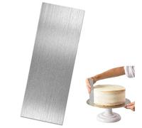 WeddHuis Lisseur,Grattoir à Gâteau,Acier Inoxydable,Crème au Beurre,Lisse,Glaçage,Mousse,Décoration,Cuisine,DIY,Spatule,Glacage,Spatule Coudée,Gateaux (22 x 7,8 cm) (Argent)