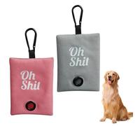 WeddHuis Lot de 2 Distributeurs de Sacs à Déjections Canines en Tissu Oxford Imperméable, Porte-Sacs à Crottes pour Chiens, Idéal pour Promenades, Randonnées et Jogging