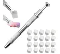 WeddHuis Lot de 200 Ongle avec Pince Métallique,Mini Remplaçables,Outils de Rendu pour Nail Art,Kit,Blocs de Préhension,Dégradé (Multicolore)