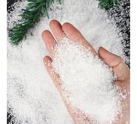 WeddHuis Neige Artificielle 60 g, Neige Décorative, Poudre de Neige, Fausse Neige, Flocons de Neige Secs pour Décoration de Noël et Fêtes (Blanc)