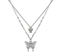 WeddHuis Papillon Collier Femme,Bijoux Femme,Cadeau pour Elle la Noël,La Saint-Valentin,Fête des mères,Anniversaire