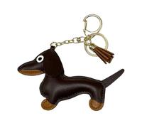 WeddHuis Porte-clés Teckel en Cuir,1 Pièce,Porte-clés avec Pendentif en Forme de Teckel Mignon,Dackel-Schlüsselanhänger en PU-Leder,Cartoon-Form,Idéal comme Cadeau et Décoration