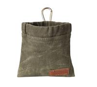 WeddHuis Sac à nourriture mains libres pour chien avec mousqueton, sac à friandises mains libres avec fermeture automatique, sac à friandises pour chiot pour l'entraînement du chien (vert)