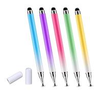 WeddHuis Stylet Tablette 5 pièces, 2 en 1, compatible avec tous les téléphones/tablettes, pour Smartphone, très Sensible et de Haute Précision, Stylo Tactile, Téléphone Portable