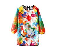 WeddHuis Tablier de Peinture pour Enfants, Imperméable et Réglable, avec Manches et Grandes Poches, pour Filles et Garçons, École, Art, Peinture, Bricolage (pour 7-11 Ans)