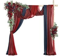 Wedding Arch Flowers Kit, Artificial Flower Arch Decor, Wedding Decor with Drapes, Be Suited to Banquet, Party, Wedding Decor Ceremony and Background Decoration(M)