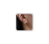 Wedding Boucles D'oreilles Mini Perle Boucles D'oreilles Coeur Petit Cz Goutte Étincelant Minuscule Strass Amour Petit Cristal Dangle Grimpeur Dainty Simple Cute Delicate Minimalist Trendy For Women