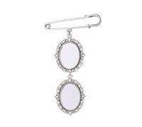 Wedding Bouquet Photo Charm Diy Pin Making Lace Frame Wedding Charm Oval Aluminum Sheet Brooch Pendant Heat Transfer Holder
