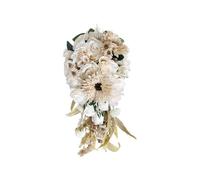 Wedding Bridal Bouquet Wedding Artificial Flowers Water Drop Waterfall Holding Flowers All-match for Church Weddings