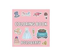 Wedding Coloring Book For Kids, 40 Sheets Wedding Colors, Themed Coloring Pages, Flexible Paper with 190g, Happy Wedding Reception Game For Boys And Girls Couples, 8.27x8.27x0.28 inches