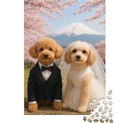 Wedding Dogs Japan Puzzles 1000 Pieces Cadeau Unique Jeu Éducatif Challenge Toy À De Qualité Supérieure Peinture Art pour Adultes Et Enfants À Partir De 14 Ans 70x50cm/1000pcs