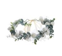 Wedding Floral Guirlande Couronne Demoiselle, Couronne de Fleurs Bandeau Réglable avec Ruban Boho Floral Guirlande Bandeaux Florale Couronne Fleur Cheveux Mariage Pour Fête Voyage Mariage