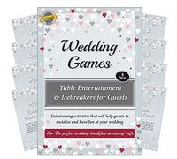 Wedding Games - Table Entertainment and Icebreakers for Guests. Entertaining activities that will help guests to socialise and have fun at your reception or wedding breakfast (Up to 8 Tables)