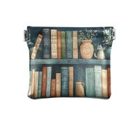 Wedding Garden Porte-monnaie en cuir imperméable pour femme Motif mariée, Étagère à livres confortable Illustration du havre félin, 1 size, Moderne