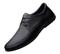 Wedding Oxford Shoes for Men Spanish Leather Lace-up Breathable Non Slip Anti-Slip Shoes for Business Office Party(38 EU)
