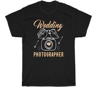 Wedding Photographer Shirt Funny Photo Cotton T Shirt Graphic Unisex Tee Black S