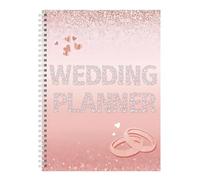 Wedding Planner Book, Engagement Countdown Binder, Keepsake Agenda Notebook, Elegant Organizer Journal, Portable Planning Accessory, for Women Couples Bride Groom Guest Event Ceremony Celebration