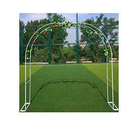Wedding Rose Arch - Metal Garden Pergola Trellis for Climbing Plants Galvanized Steel 286x220 cm - Perfect for Outdoor Decor Events and Celebrations