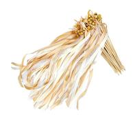 Wedding Streamers Lot de 50 bâtons de vacances | Wand Streamers Decoration Prop with Bell | Silk Fairy Wands, Party Guest for Wedding Send Off Bridal Shower Birthday Holiday Celebration, 30 cm
