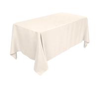 Wedding Supply - Nappe rectangulaire en coton et polyester pour mariage, salle à manger et fête d'anniversaire - 177,8 x 365,8 cm, Tissu, Unité, Ivory