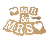 Wedding Touches Guirlande en carton de style vintage pour mariage inscription Mr & Mrs [en anglais]