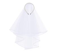 Wedding Veil Sheer Short Photo - Engagement Banquet Party | Veil For Bachelorette Party | Elegant Short White | Pearl Veil Bride Headband | For Women Wedding Bachelorette Party Banquet