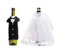 Wedding Wine Bag - Fabric 50x28cm 22x12cm | Wedding Bottle Wrap Covers, Dress Suit Wine Bottle Bags | Bride Groom Decorative Wines Bottles Dress For Weddings Party Decoration Gift