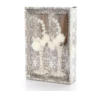 Wedding Wine Glasses For Bride And Groom - Wedding Glasses With White Lace