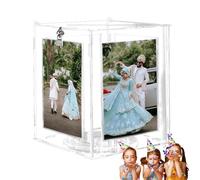 Wedding Wishing Well Box - Porte-cartes en plexiglass, étui d'enveloppe cadeau de réception | Boîte à monnaie transparente, conteneur de cartes de célébration, boîte à cartes d'argent transparente