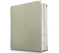 WeddingGiftsWedding Wedding Planner Book and Organizer for Bride - Elegant Linen Cover Wedding Planning Binder with Checklists,Pockets & Calendars,Perfect Engagement Gifts for Couples(Sage)