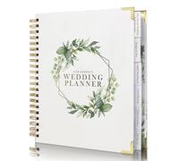 WeddingGiftsWedding Wedding Planner for Bride,Wedding Planning Book and Organizer,Wedding Binder Book with Pockets,Perfect Engagement Gifts for Newly Enaged Couples (Floral)