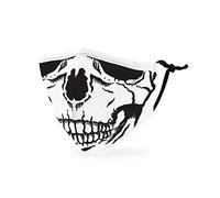 Weddingstar Enfants Masque en tissu lavable Tissu de protection réutilisable et réglable Couvercle avec poche pour filtre à poussière - crâne