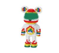 wedfcvrt Ensemble De Blocs De Construction Rainbow Bear,Ensemble De Briques d'ours Créatives,Micro Blocs De Construction d'ours en Forme d'animal 3D Décoration De Maison pour Adultes Et Enfants