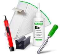 Wedge Guys Kit de grip pour clubs de golf - Qualité professionnelle - Au choix - une lame de crochet, 15 ou 30 bandes adhésives, un solvant de préhension de 15 ou 227 g et un étau en caoutchouc