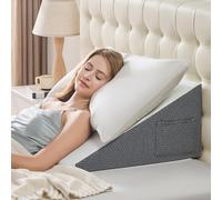 Wedge Pillow for Sleeping - 60x60x19cm Bed Wedge for Headboard Triangle Pillow, Memory Foam Wedges for Acid Reflux, GERD, Snoring, Post Surgery Back Pain Relief, Leg Elevation, Washable Cover