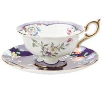 Wedgwood Petite tasse à thé Wonderlust avec soucoupe jardin de minuit