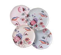 Wedgwood Story Cuckoo 5C106805131 Lot de 4 assiettes à thé en porcelaine fine Rose 21 cm