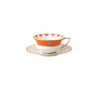 Wedgwood Tasse à thé Wonderlust avec soucoupe diamant pivoine