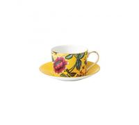 Wedgwood Tasse Wonderlust avec soucoupe tonquin jaune