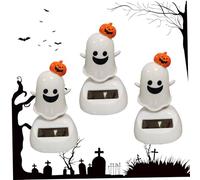 Wedhapy 3pcs Solar Dancing Toys Pumpkin Ghost Swing Figurine, Dancing Solar Toys 1, 6x3, 4 Pouces Figurines Mignonnes pour Les décorations de Tableau de Bord Voiture Halloween Decor