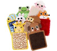 Wedhapy 8pcs Mattes sensoriels Animaux Mattes de Jeu texturé Doux pour Les Tout-Petits, Le développement Tactile, la Concentration et l'intégration sensorielle