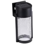 Wedhapy Appliques murales extérieures Appliques murales solaires, éclairage extérieur LED étanche du crépuscule à l'aube, solaires en Verre craquelé, Lanterne Blanche Chaude