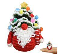 Wedhapy Artisanat de Noël pour Adultes Kits de Crochet pour débutants Adultes Tutoriels étape par étape Apprendre à Crocheter Un Arbre de Noël Kit de Tricot DIY pour Noël Style 1