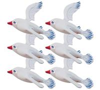 Wedhapy Blow up Animals Gonflable Animal 6PCS Jumbo Volant Oiseau Mouette Décor Blow up Animaux Mouette Ornements Ballons Piscine Flotteurs pour Anniversaire Plage Piscine