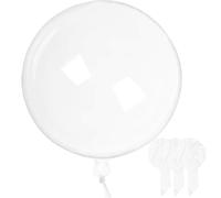 Wedhapy Bobo Balloons Lot de 4 Grands Ballons Transparents en TPU de 91,4 cm à remplir soi-même Ballons à Bulles Transparents pour fête d'anniversaire Mariage Noël