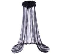 Wedhapy Cape de Cosplay de la Reine maléfique, Cape Super méchant, Steampunk, col en Plumes, sorcière