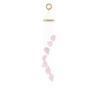 Wedhapy Carillons éoliens en Carillon De Jardin Carillon éolien en Quartz Rose Pierres De Naturel Cloche à Vent Décoration Suspendue pour Fenêtre De Jardin