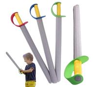 Wedhapy Épée de Pirate en Mousse pour Enfants Lot de 4 53 cm Long en Mousse EVA Jouet sûr Souple et imperméable épée Cosplay pour Accessoires Spectacle à la Maternelle